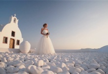 Санторини. Алёна и Костя.