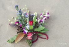 Bright wedding at sea