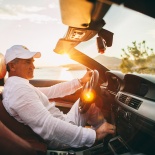 Романтический закат на берегу Адриатического моря