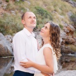 Рассвет в горах на Майорке. Наташа и Олег