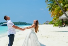 Молодожены Анастасия и Сергей на Мальдивах