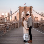 Нью-Йорк и Бруклинский мост на рассвете