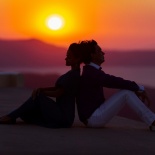 Love-story на закате. Санторини